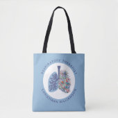Aangepast Ademhalingstherapeut Bloemige Longen Cad Tote Bag (Voorkant)