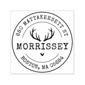 Aangepast adres: Deer Antlers Zelfinktende Stempel (Design)
