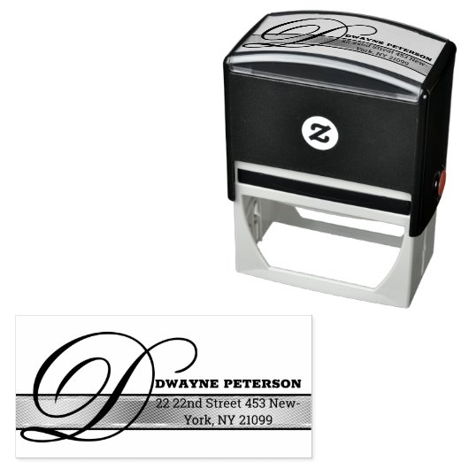 Aangepast adres en aangepaste naam  zelfinktende stempel (In situ)