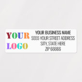 Aangepast adres en Logo voor bedrijfsnaam Labels (Design 2)