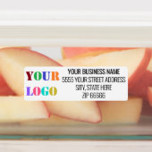 Aangepast adres en Logo voor bedrijfsnaam Labels (Aangebracht)