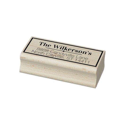 Aangepast adres en naam met Lijst Rubberstempel (Stempel)