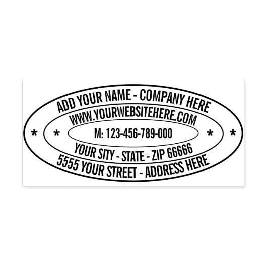 Aangepast adres Naam Website Telefoon Rubber Stemp Rubberstempel (Afrduk)
