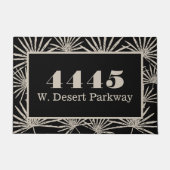 Aangepast adres Palm Leaves Deurmat (Voorkant)