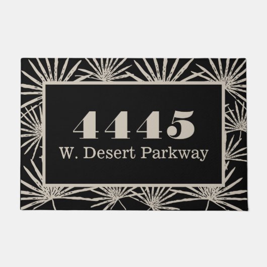 Aangepast adres Palm Leaves Deurmat (Voorkant)