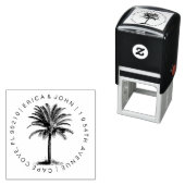 Aangepast adres Palm Tree Zelfinkt Retouradres Zelfinktende Stempel (In situ)