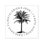 Aangepast adres Palm Tree Zelfinkt Retouradres Zelfinktende Stempel (Design)