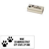 Aangepast adres Paw Prints Hout Art Stamp Rubberstempel (Gestempeld)
