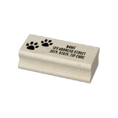 Aangepast adres Paw Prints Hout Art Stamp Rubberstempel (Stempel)