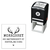 Aangepast adres rendiergewei  zelfinktende stempel (In situ)