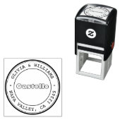 Aangepast adres Stempel, bruiloft Stamp, "Castello Zelfinktende Stempel (In situ)
