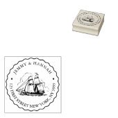 Aangepast adres Stempel, bruiloft Stamp, Scheepsru Rubberstempel (Gestempeld)