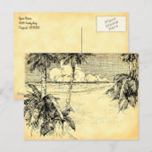 Aangepast adres Tropisch  strand Art Briefkaart (Voorkant / Achterkant)