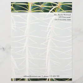 Aangepast adres tropische cactus foto briefhoofd ontwerp