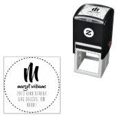 Aangepast adres voor aangepast cirkelvormig monogr  zelfinktende stempel (In situ)