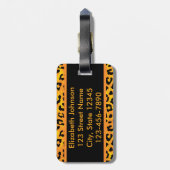 Aangepast adres voor afdrukken en peuteren bagagelabel (Achterkant verticaal)