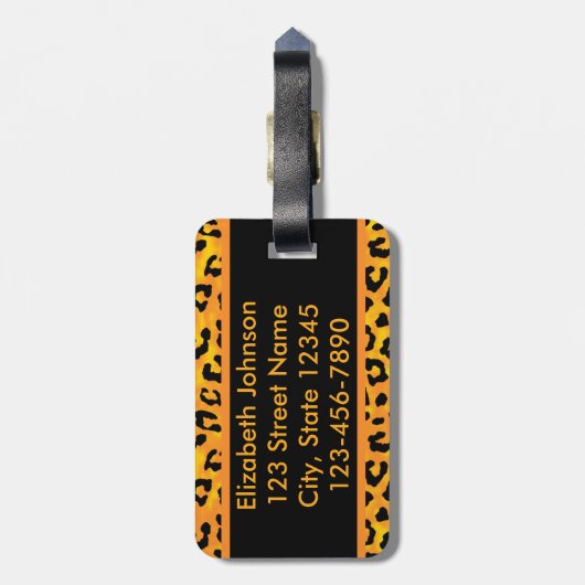 Aangepast adres voor afdrukken en peuteren bagagelabel (Achterkant verticaal)