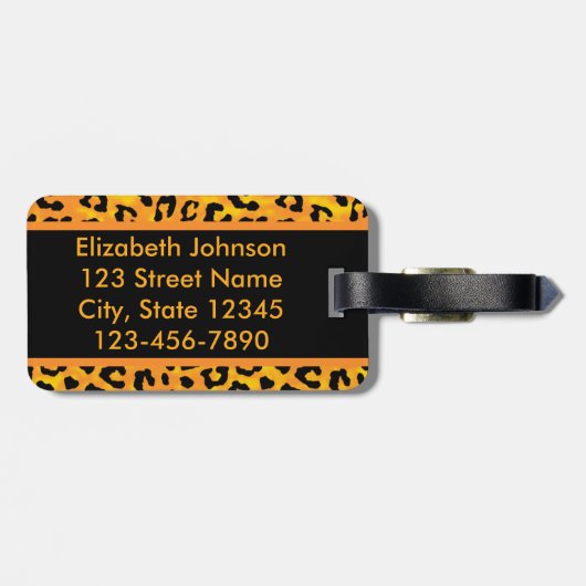 Aangepast adres voor afdrukken en peuteren bagagelabel (Achterkant horizontaal)