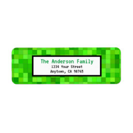 Aangepast adres voor groene pixels die gamer delve etiket