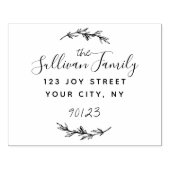 Aangepast adres voor grote scriptfamilie rubberstempel (Afrduk)