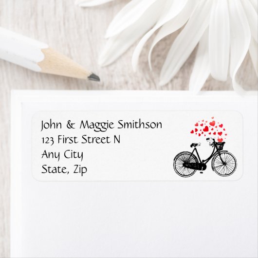 Aangepast adres voor  kunst van de hartslag etiket (Insitu)