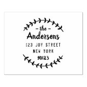 Aangepast adres voor naam van de Script-familie Rubberstempel (Afrduk)