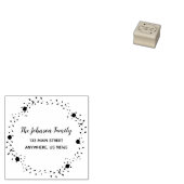 Aangepast adres voor naam van de Script-familie Rubberstempel (Gestempeld)