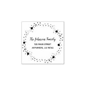 Aangepast adres voor naam van de Script-familie Rubberstempel (Afrduk)