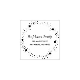 Aangepast adres voor naam van de Script-familie Rubberstempel