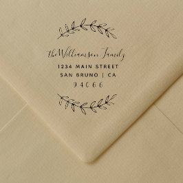 Aangepast adres voor naam van de Script-familie Rubberstempel