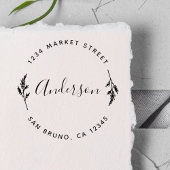 Aangepast adres voor naam van de Script-familie Rubberstempel