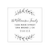 Aangepast adres voor naam van de Script-familie Rubberstempel (Afrduk)