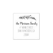 Aangepast adres voor naam van de Script-familie Rubberstempel (Afrduk)