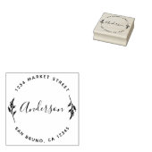 Aangepast adres voor naam van de Script-familie Rubberstempel (Gestempeld)