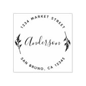 Aangepast adres voor naam van de Script-familie Rubberstempel (Afrduk)