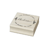 Aangepast adres voor naam van de Script-familie Rubberstempel (Stempel)