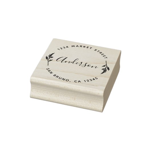 Aangepast adres voor naam van de Script-familie Rubberstempel (Stempel)