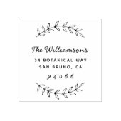 Aangepast adres voor naam van de Script-familie Rubberstempel (Afrduk)