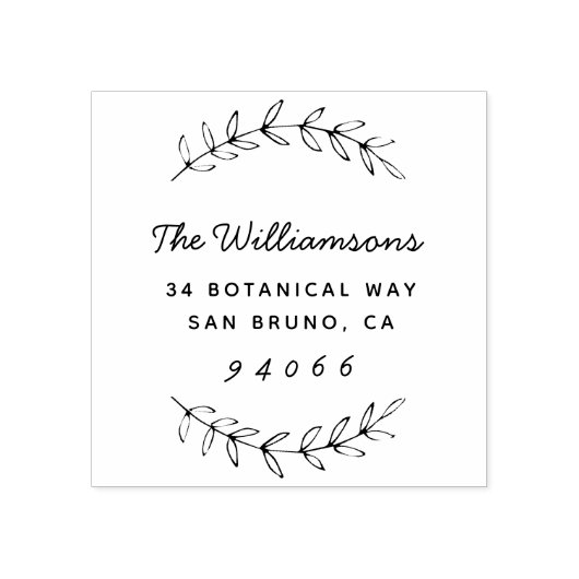 Aangepast adres voor naam van de Script-familie Rubberstempel (Afrduk)