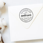 Aangepast adres voor naam van de Script-familie Zelfinktende Stempel