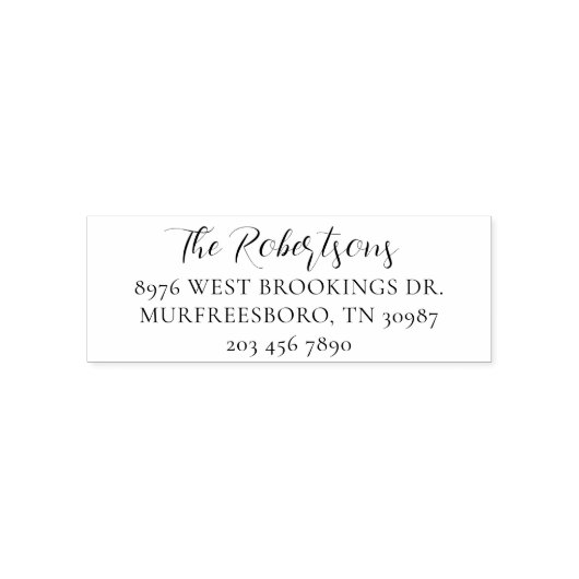 Aangepast adres voor retourzending binnen gezin  zelfinktende stempel (Design)