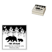 Aangepast adres voor retourzending van Forest Beer Rubberstempel (Gestempeld)