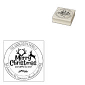 Aangepast adres voor retourzending van herten rubberstempel (Gestempeld)