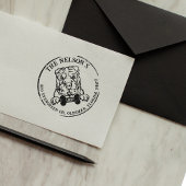 Aangepast adres voor Shar Pei-reeks Rubberstempel