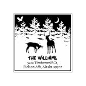 Aangepast adres voor terugkeer van boshertenfamili rubberstempel (Afrduk)