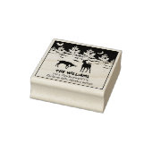 Aangepast adres voor terugkeer van boshertenfamili rubberstempel (Stempel)