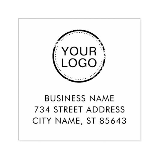 Aangepast adres voor zakelijke Logo Rubberstempel (Afrduk)