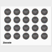 Aangepast adreslabel Ronde stippen Sticker (Vel)