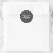 Aangepast adreslabel Ronde stippen Sticker (Tas)