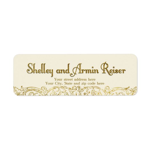 Aangepast adreslabel Shelley Etiket (Voorkant)